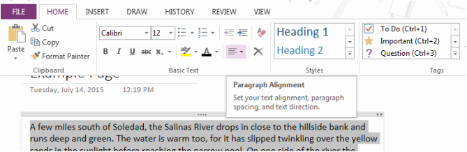onenote for mac line spacing